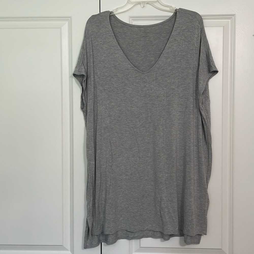 Daily Ritual Women's Jersey Oversized-Fit Dolman-Sleeve V-Neck Tunic  XL